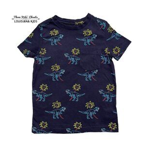 Rumi + Ryder XS 4-5 Navy T-Rex Dinosaur Shirt